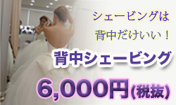 リーズナブルに背中だけの背中シェービングのページはこちら
