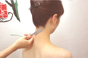 三つ襟シェービング