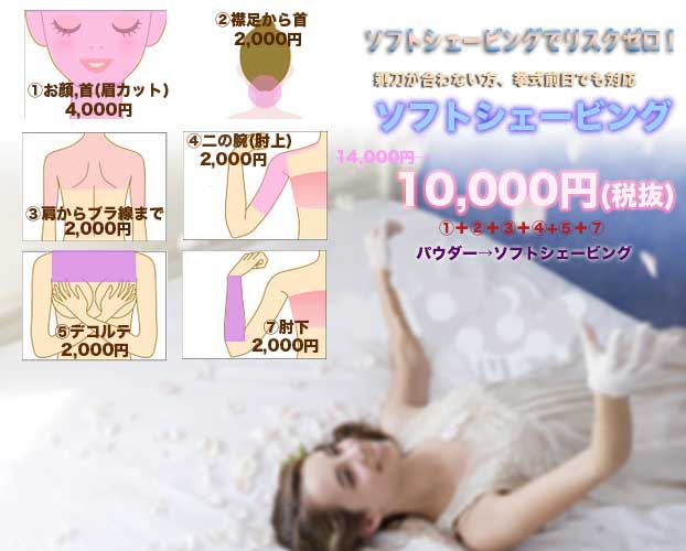 背中シェービング